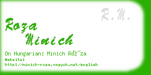 roza minich business card